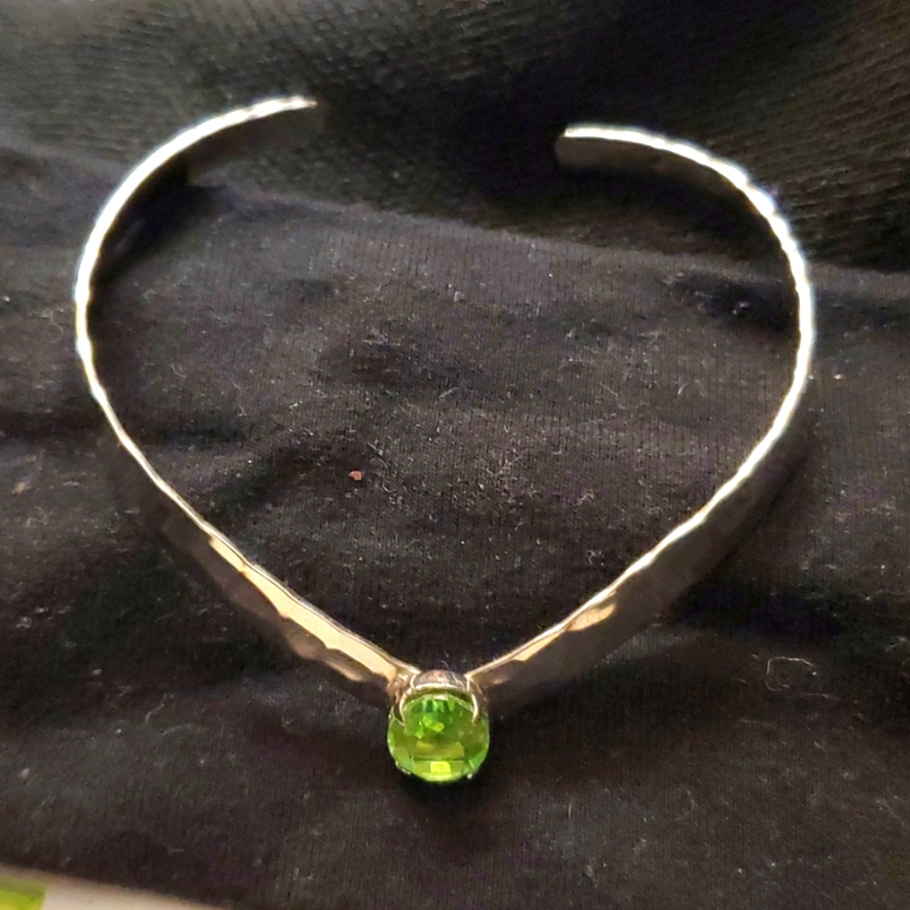 authentic peridot and silver bracelet